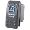 Mintice Auto 12V 20A LED Blu Luce Pannello Interruttore a Bilanciere | Pulsante Cruscotto Impermeabile Camion 5Pin Awning Light