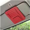 Augeny Organizer per aletta parasole per auto, piccolo organizer e conservazione, porta documenti e registrazione, accessori per occhiali da sole, documenti, carte, penne, patente di guida (rosso)