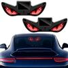 Fexvan Spia solare a LED da 2 pezzi per auto, luci Devil Eye a doppia ricarica, rossa