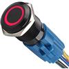 Mintice Auto Nero Caso 12V 16mm Interruttore a Levetta in Metallo Pulsante | Simbolo Luce Rosso LED Cerchio Premi Il Bottone Interruttore Cavo Presa di Corrente
