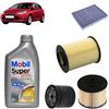 OP Kit tagliando 4 filtri + 7L olio Mobil FE 5W30 per Ford Focus III 2.0 TDCi gasolio 2010-2019