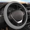 Generic Coprivolante Auto Pied De Poule Nero, Universale Coprivolante Antiscivolo Copri Volante Per Suv Autocarri Accessori Auto Interno 38Cm