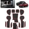BSTW Compatibile con Suzuki S-Cross III Hybrid 4x4 2022-2025 2026 Tappetini Antiscivolo, Tappetini in Gomma per Console Centrale, Porta Bicchieri, Scanalatura Porta (Rosso)