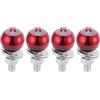 Partuto Viti Universali M6 Per Targa Moto 40mm Kit Antifurto Viti Targa Con Coprivite Bulloni Telaio Lega Di Alluminio Rosso 4Pezzi