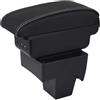 YJYWZH Bracciolo per Renault Clio 5 2019-2026 con USB e USB-C | 2 Porte USB e 1 USB-C, Doppio vano portaoggetti, Bracciolo centrale scorrevole, Pelle PU, Base specifica per veicolo