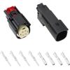VGOL 1 Set Di Connettori Per Cavi Impermeabili Per Autoveicoli Molex A 4 Pin Maschio E Femmina Con Kit Di Sigillatura Dei Terminali Maschio E Femmina Per Auto
