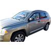 J&J AUTOMOTIVE HEKO Deflettori per Jeep Compass 2006-2017, 2 pezzi | 2 deflettori HEKO per Jeep Compass, PMMA 3 mm, fumé, canale del finestrino.