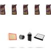 HOFFCAR Kit tagliando 4 FILTRI e 5L OLIO M compatibile con Nissan Micra III (k12) 1.5 dCI 63kw Dal 2006 al 2010