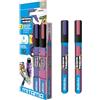 Mitama - Universal Marker - Pennarelli acrilici Colore VIOLA e ROSA BRILLANTE - Astuccio da due pezzi - Inchiostro a base acqua - Punta 2,8 mm - Colori adatti a tutte le superfici