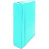 Euro-Cart Cartellina Portadocumenti con Elastico Piatto 1 Pezzo Dorso 8cm Cartellina 3 Lembi Rigida con Elastico in Cartone Plastificato Lucido per Ufficio, Scuola o Studio Made in Italy Azzurro