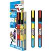Mitama - Universal Marker - Pennarelli acrilici Colore GIALLO e ROSSO - Astuccio da due pezzi - Inchiostro a base acqua - Punta 2,8 mm - Colori adatti a tutte le superfici