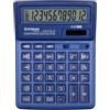 DONAU Calcolatrice tascabile DONAU TECH, 12 cifre, 19 x 14,3 x 4 cm, blu scuro, doppia alimentazione solare/a batteria, 1 pezzo, calcolatrice da tavolo
