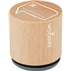 INNSPIRO Timbro in legno e gomma di diam. 33 x 30 mm.