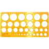Studygraph by Graph'it - Normografo per disegno tecnico, mappa e schemi, cerchio traccia: 35 forme da 1 mm a 35 mm di diametro, in plastica resistente antiurto, 23 x 12 cm