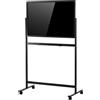 VEVOR Lavagna Magnetica in Vetro Cancellabile a Secco 888 x 583 mm Nero | Senza Cornice, con Base Nera Supporto e Ruote, Include Pennarelli, Magneti e Gomma, Ideale per Ufficio Aula Scolastica e Casa
