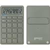 DONAU Calcolatrice tascabile DONAU TECH, 12 cifre, 8,4 x 13,7 x 1,5 cm, verde, doppia alimentazione solare/a batteria, 1 pezzo, calcolatrice da tavolo