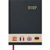 Dohe Agenda 2027 Síntex Multilingue | Giornaliera, A5 (14x20 cm), Planner Annuale, Gennaio a Dicembre, 4 Lingue (SPA, ING, TED, FRA), Copertina Rigida, Segnalibro