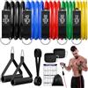 Fokky Elastici Fitness 150LBS, 5 Livelli di Elastico Palestra per Pilates | Attrezzi palestra casa, elastici palestra per allenamento con ancoraggio per porta, maniglie, cinturino alla caviglia
