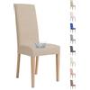 VKZ Coprisedia Impermeabile Elasticizzato per Sedia con Schienale Alto, Rivestimento Protettivo Antimacchia in Poliestere, Antiscivolo e Lavabile, per Sala da Pranzo-Beige Set da 6 pezzi