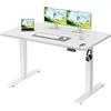 Homall Scrivania Regolabile In Altezza Scrivania Elettrica Con Gestione dei cavi e porta di ricarica USB Altezza Regolabile 73-118 cm, 2 Altezze Di Memoria Scrivania Per Ufficio (Bianco, 120x60cm)