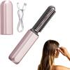 Generic Mini Piastra Capelli Senza Fili Lisciante Arricciante Portatile | Pettine Lisciante da Viaggio per Frangia Styling Liscio Anticrespo Donne Ragazze Uomini