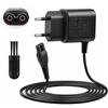 CANRNYACBZ Caricatore Rasoio Elettrico 15V Compatibile con Serie Philips 3000 5000 7000 9000, Cavo di Alimentazione di Ricambio per Rasoio e Trimmer Barba, Alimentatore con Spazzola di Pulizia, Ricarica Sicura