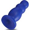 BDSMJOY Plug anale blu con ventosa a forma di boccia Unisex