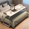 LIJBDDM Tavolino Da Divano Per Pc,Tavolino Sopraletto Regolabile Da 115-210 Cm Con Ruote Generico Tavolino Da Letto Regolabile Scrivania Portatile Con Ruote Rimovibili(Color:Bianco)