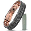 MagEnergy Bracciale magnetico da uomo in rame, regalo ideale da uomo | Braccialetto magnetico in rame da uomo, puro 99,99% fatto a mano, 3800 gauss, magneti al neodimio, regolabile, intrecciati
