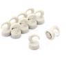 FIRST4MAGNETS Ganci Mini Magnetici In Plastica Bianca Per Frigorifero, Ufficio, Lavagna, Tabellone, Archiviazione - 12mm Dia x 20mm Di Altezza - 1kg Di Tiro - Pacco Di 10