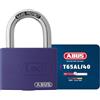 ABUS Lucchetto T65AL/40 myLock - Alluminio, Scrivibile, Lilla | Corpo in alluminio massiccio - arco in acciaio temprato Nano Protect - chiusura automatica - livello di sicurezza 5