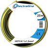 Electraline 15102 Cavo Unipolare N07V-K, Sezione 1x1.5 mm, 25 mt, Verde/Giallo