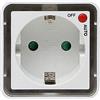 Kopp luce notturna con 2 LED 16 A, 250 V, presa Max 3,680 W, bianco brillante, 195903018