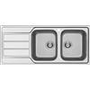 SCHOCK - Lavello Cucina Master D200 2 Vasche con Gocciolatoio in Acciaio | Guarnizione Preinstallata; 1160x500mm