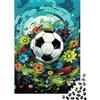 9K4D7V2G Calcio Arte Puzzle 1000 Pezzi Carta Puzzle per Adulti Fiori Colorati Gioco di Puzzle 1000 Pezzi Relax Decorazione Regalo Famiglia 38x26cm/1000pcs