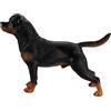 WEKAMOS Statuina Cane Realistica in Plastica Nera, Riproduzione Rottweiler | Diorama, Mini Casa, Layout Ferroviari, Scena in Miniatura, Uso Didattico per Ragazzo Ragazza e Fotografi