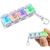 TaimeiMao Mini Tastiera Antistress Trasparente, Pulsante Tastiera Antistress Giocattolo, Fidget Clicker, Decompressione Decorazione, Alleviare lo Stress Passare il Tempo