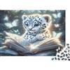 6N2X9A4S Leopardo Bianco Scena Fantasia Puzzle 1000 Pezzi Carta Puzzle per Adulti Relax Focus Gioco di Puzzle 1000 Pezzi Decorazione Regalo 38x26cm/1000pcs