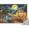6N2X9A4S Carrozza da Favola Castello Puzzle 1000 Pezzi carta per adulti Notte Scenario Fantastico relax attività famiglia decorazione regalo 38x26cm/1000pcs