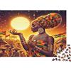 6N2X9A4S Ritratto Donna Africana Puzzle 1000 Pezzi Carta per Adulti Stile Tribale Gioco di Puzzle 1000 Pezzi Famiglia Relax Decorazione Regalo 38x26cm/1000pcs