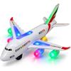 Generico Aereo Giocattolo Jumbo Jet Aereoplano Passeggeri 36 Cm Con Luci E Suoni Movimento Bump & Go Grande con Parti Illuminate Ruote Motorizzate e Cambio Direzione Automatico Gioco Interattivo (a)