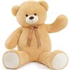 MorisMos Orso Peluche 110cm, XXL Orsacchiotto Giganti Carini, Orsetto di Peluche Grande Morbido,Idee Regali San Valentino per Bambino Fidanzata San Valentino Compleanno Deco