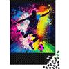 9K4D7V2G Calciatore Dinamico Puzzle 1000 Pezzi Carta Puzzle per Adulti Sfondo Artistico Colorato Puzzle per Famiglia Relax Decorazione Regalo 38x26cm/1000pcs