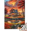 VNXTPQLKWMDJ Cottage di Campagna Paesaggio Autunnale Puzzle 1000 Pezzi Carta per Adulti Rilassante Decorazione Casa Gioco Famiglia Regalo 38x26cm/1000pcs