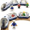 TOPLIVING Ferrovia elettrica Lok ferrovia in legno treno per bambini, treno locomotiva a batteria, treno a motore, compatibile con Thomas Brio, giocattolo regalo per ragazze dai 3 anni in su