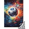 9K4D7V2G Calcio nello Spazio Puzzle 1000 Pezzi Carta Puzzle per Adulti Puzzle per Famiglia Scena Universo Focus Relax Decorazione Regalo 52x38cm/1000pcs