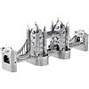 Piececool Puzzle 3D in metallo, London Tower Bridge, argento, per architettura artigianale, kit per adulti da costruire, puzzle 3D per adulti e adolescenti, per acciaio inossidabile 304, decorazione,