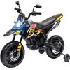 AIYAPLAY 12V APRILIA Moto Elettrica per Bambini 37-96 Mesi, Giallo | Doppi Motori, Motorino Elettrico, Rotelle di Supporto Rimovibili, Fari, Porta USB e Musiche, 6 km/h, Capacità 30kg