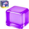 SUYORIR Cubo trasparente antistress in TPR (viola) | Giocattolo sensoriale trasparente per bambini, adolescenti e adulti, cubo da 5,5 cm per scrivania, viaggi, pensierini, regali
