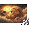 6N2X9A4S Leone Maestoso Alba Puzzle 1000 Pezzi Paper Puzzle per Adulti Scena Nuvole Relax Famiglia Decorazione Regalo 38x26cm/1000pcs